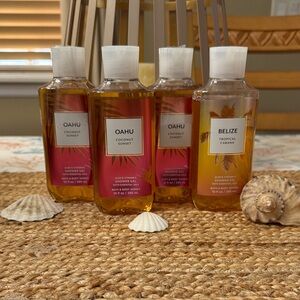 Oahu Coconut Sunset 3 and 1- Belize Tropical Cabana Shower Gel 

Price is for 4